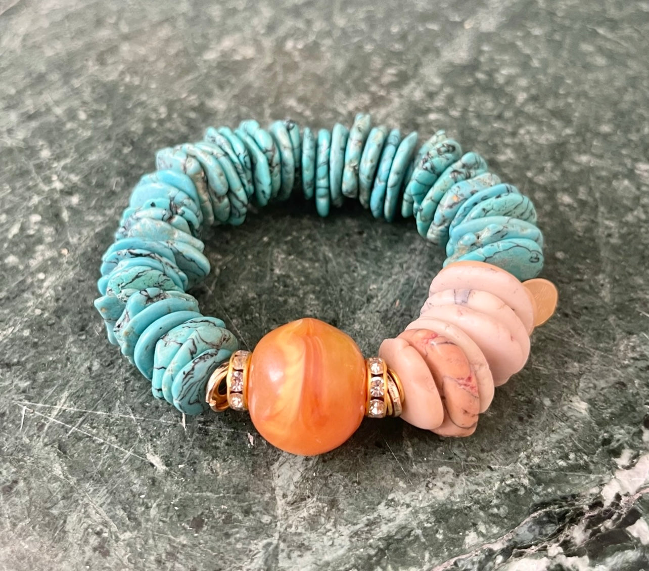 Turquoise Amber Bracelet